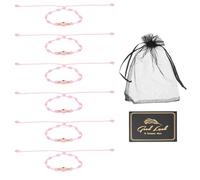 sourcing map Pulsera de mal de ojo, hecha a mano, cuerda trenzada ajustable, juego de pulsera de mala suerte, con tarjeta y bolsa de malla, One Size, Resina, Sin piedra preciosa