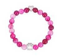 sourcing map Pulsera de pata de piedra, pulsera conmemorativa de perro y mamá con piedra preciosa natural, regalos conmemorativos para mujeres y hombres que pierden a los amantes de las mascotas