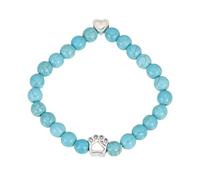 sourcing map Pulsera de pata de piedra, pulsera conmemorativa de perro y mamá con piedra preciosa natural, regalos conmemorativos para mujeres y hombres que pierden a los amantes de las mascotas