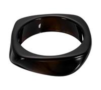 sourcing map Pulsera gruesa irregular de resina acrílica para mujer, brazalete ancho geométrico, apilable, pulsera de acetato de carey de concha de tortuga, joyería llamativa, tono té