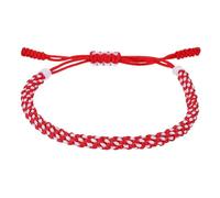 sourcing map Pulseras de cuerda trenzada con patrón a cuadros, cordón tejido ajustable, hecho a mano, accesorio elegante, talla única, Poliéster, Ágata