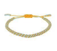 sourcing map Pulseras de cuerda trenzada con patrón a cuadros, cordón tejido ajustable, hecho a mano, accesorio elegante, talla única, Poliéster, Ágata