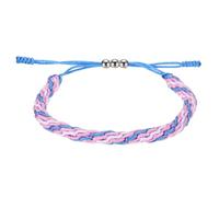 sourcing map Pulseras de cuerda trenzada, patrón de rayas, cordón tejido ajustable, hecho a mano, accesorio elegante, talla única, Poliéster, Ágata