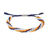 sourcing map Pulseras de cuerda trenzada, patrón de rayas, cordón tejido ajustable, hecho a mano, accesorio elegante, talla única, Poliéster, Ágata
