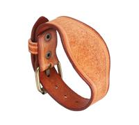 sourcing map Pulseras de cuero liso con hebilla, pulseras de cuero retro ajustables en blanco, pulseras de manualidades para hombres y mujeres, estampado de joyería, talla única, Cuero