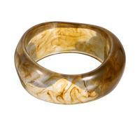 sourcing map Pulseras gruesas de acrílico para mujer, brazalete colorido ancho geométrico, apilable, pulsera de acetato, pulsera irregular de moda, regalo de joyería de moda, ámbar