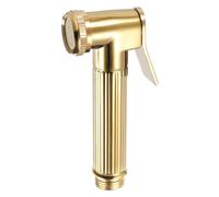 sourcing map Pulverizador de bidé de mano para inodoro, kit de rociador de baño de metal, control de presión de agua ajustable para cocina, baño, inodoro, lavado, color dorado