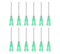 sourcing map Punta Dispensadora Aguja para Líquido Pegamento Pistola, 18G 1", 20uds (Verde)