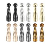 sourcing map Puntas de corbata de bolo, conos en espiral de aleación de 2,5 cm, 6 colores, suministros de corbata, tapas de extremo de cordón, 4,2 mm de diámetro para manualidades, decoración de ropa