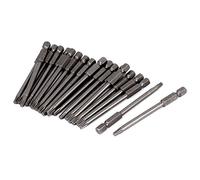 sourcing map puntas de Destornillador de estrella 75mm Largo 20pcs Varilla hexagonal de 1/4" T20 Torx Punta magnética