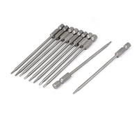 sourcing map Puntas de destornillador hexagonal con vástago de 1/4 de pulgada de largo 100mm H1.5 magnético 10pcs