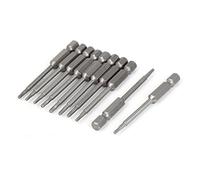 sourcing map puntas de Destornillador magnético 10pcs Varilla hexagonal de 1/4" 65mm de longitud de cabeza hexagonal de 2mm