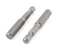 sourcing map Puntas de Destornillador magnético de 50mm de Longitud 2pcs Varilla Hexagonal de 1/4" de Cabeza Hexagonal de 8mm