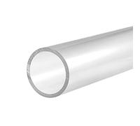 sourcing map PVC Rígido Redondo Tubería 43mm ID 50mm OD 0.3metros Transparente Alto Transparencia para Agua Tubería, Manualidades, Exhibición Estantes