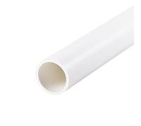 sourcing map PVC Rígido Redondo Tubo 21mm ID 25mm OD 500mm Blanco Alto Impacto para Agua Tubería, Artesanía, Decoración, Cable Funda