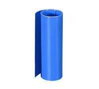 sourcing map PVC Termoretráctil Tubo 220mm Plano Ancho Envoltura para Doble Capa 18650 1 Metro Azul