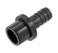 sourcing map PVC Tubo Accesorio 12mm con Púas x 20mm OD Espiga Recto Tubo Adaptador Manguera Conector Rápido, Negro
