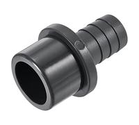 sourcing map PVC Tubo Accesorio 20mm con Púas x 32mm OD Espiga Recto Tubo Adaptador Manguera Conector Rápido, Negro
