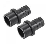 sourcing map PVC Tubo Accesorio 25mm con Púas x 32mm OD Espiga Recto Tubo Adaptador Manguera Conector Rápido, Negro Paquetes de 2