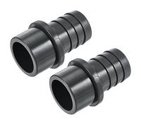 sourcing map PVC Tubo Accesorio 32mm con Púas x 40mm OD Espiga Recto Tubo Adaptador Manguera Conector Rápido, Negro Paquetes de 2