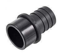 sourcing map PVC Tubo Accesorio 40mm con Púas x 50mm OD Espiga Recto Tubo Adaptador Manguera Conector Rápido, Negro