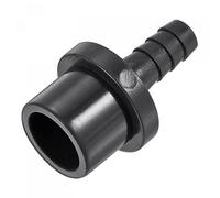 sourcing map PVC Tubo Accesorio 8mm con Púas x 20mm OD Espiga Recto Tubo Adaptador Manguera Conector Rápido, Negro