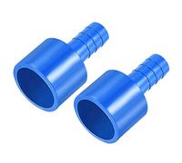 sourcing map PVC Tubo Montaje 10mm con Púas x 20mm ID Espiga Recto Tubo Adaptador Manguera Rápido Conector, Azul Paquete de 2