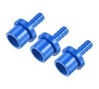 sourcing map PVC Tubo Montaje 8mm con Púas x 20mm OD Espiga Recto Tubo Adaptador Manguera Rápido Conector, Azul Paquete de 3