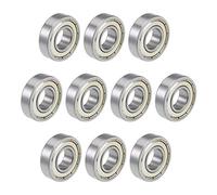 sourcing map R8ZZ Ranura Profunda Rodamientos Bolas Z2 1/2" X 1-1/8 x 5/16 Pulgadas Doble Blindaje Acero Carbono 10pcs