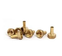 sourcing map Racores Conectores De Tubo De Púa De De Rosca G 1/2 Hembra 10mm De Diámetro De Manguera De Latón 8Pcs