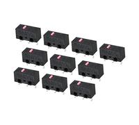 sourcing map Ratón Micro Interruptor 0.70N 1000w Tiempo 3 Pasadores Rosa Palanca Eje Negro Carcasa Micro Interruptores Reparación Reemplazo para Juegos Ratón 10uds
