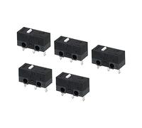 sourcing map Ratón Micro Interruptor 0.74N 500W Tiempo 3 Pasadores Blanco Palanca Eje Negro Carcasa Micro Interruptores Reparación Reemplazo para Juegos Ratón 5uds