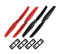 sourcing map RC Hélices 6030 6x3 Pulgadas CW CCW 2 Hélices para Quadcopter Hexacopter Multirotor con Anillo Adaptador Negro, Rojo 2 Pares