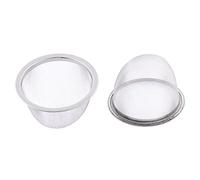 sourcing map Redonda de Acero Inoxidable de té infusor Cesta 75 mm diámetro de 2 Piezas