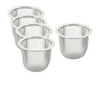 sourcing map Redondo de acero inoxidable de malla de té Tetera Hoja de especias Tamiz de filtro de 60 mm Diámetro 5pcs