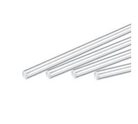 sourcing map Redondo Sólido Aluminio Varilla 5mm Diámetro 100mm Longitud Torno Barra Almacenamiento para DIY Artesanía Paquete de 4