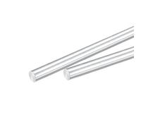 sourcing map Redondo Sólido Aluminio Varilla 8mm Diámetro 300mm Longitud Torno Barra Almacenamiento para DIY Artesanía Paquete de 2