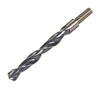 sourcing map Reducido Vástago Taladro Helicoidal 14mm Alta Velocidad Acero 4341 con 10mm Vástago 1 Pcs