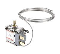 sourcing map Refrigerador Termostato Temperatura Control WPF24 2 Pasadores 6A para Refrigeración Cable Congelador