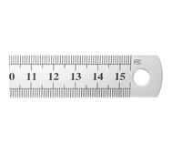 sourcing map Regla de acero de 6 x 3/4 pulgadas, regla de metal de acero al carbono, herramientas de medición métricas de borde recto, 0.4 mm de grosor para ingeniería, arquitecto, dibujo, oficina en