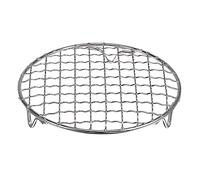 sourcing map Rejilla de Cocción Redonda, Parrilla de Red de Alambre Cruzado de Acero Inoxidable 6", Rejilla de Enfriamiento, Parrilla para Hornear con Patas, Rejilla para Cocinar Barbacoa