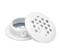 sourcing map Rejilla de Ventilación Circular de 25 mm (1") 10 Uds de Acero Inoxidable con Orificios de Malla para Cocina Baño Armario Blanco
