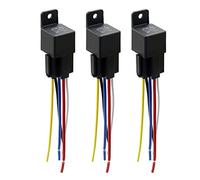 sourcing map Relé Automotriz De 5 Pines DC 48V 40A Con Zócalo 3Pcs