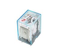 sourcing map Relé de potencia electromagnético 10A/250VAC 28VDC JQX-13F 220/240VAC Bobina DPDT 8 pines