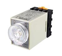 sourcing map Relé temporizador de retardo de 8 Terminales de Rango ajustable AH3-3