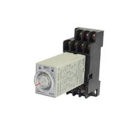 sourcing map Relé temporizador de retardo w Base H3Y-4 24VDC 4PDT 10 segundos 14P Terminales