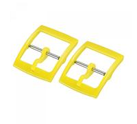 sourcing map Reloj Correa Cierre Reemplazo Plástico Hebilla para 16mm Ancho Reloj Correas Amarillo 2 Piezas