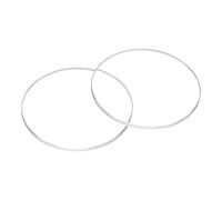 sourcing map Reloj de cristal con lente de cristal biselado, plano, redondo, ultra transparente, esfera de cristal, espejo de repuesto para relojero, transparente, 24mm x 1.2mm