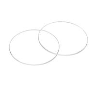 sourcing map Reloj de cristal con lente de cristal biselado, plano, redondo, ultra transparente, esfera de cristal, espejo de repuesto para relojero, transparente, 40mm x 1.2mm