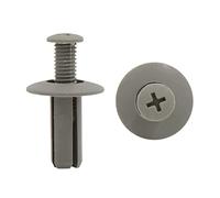 sourcing map 50Pcs Gris Remache de Vehículo Paragolpes Guardabarros 20mm Grapa 8mm Agujero